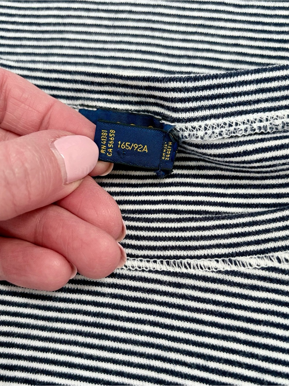 Polo Ralph Lauren Striped Baby Tee | Y2K Aesthetic Fitted Short Sleeve - Size M - Picture 7 of 10